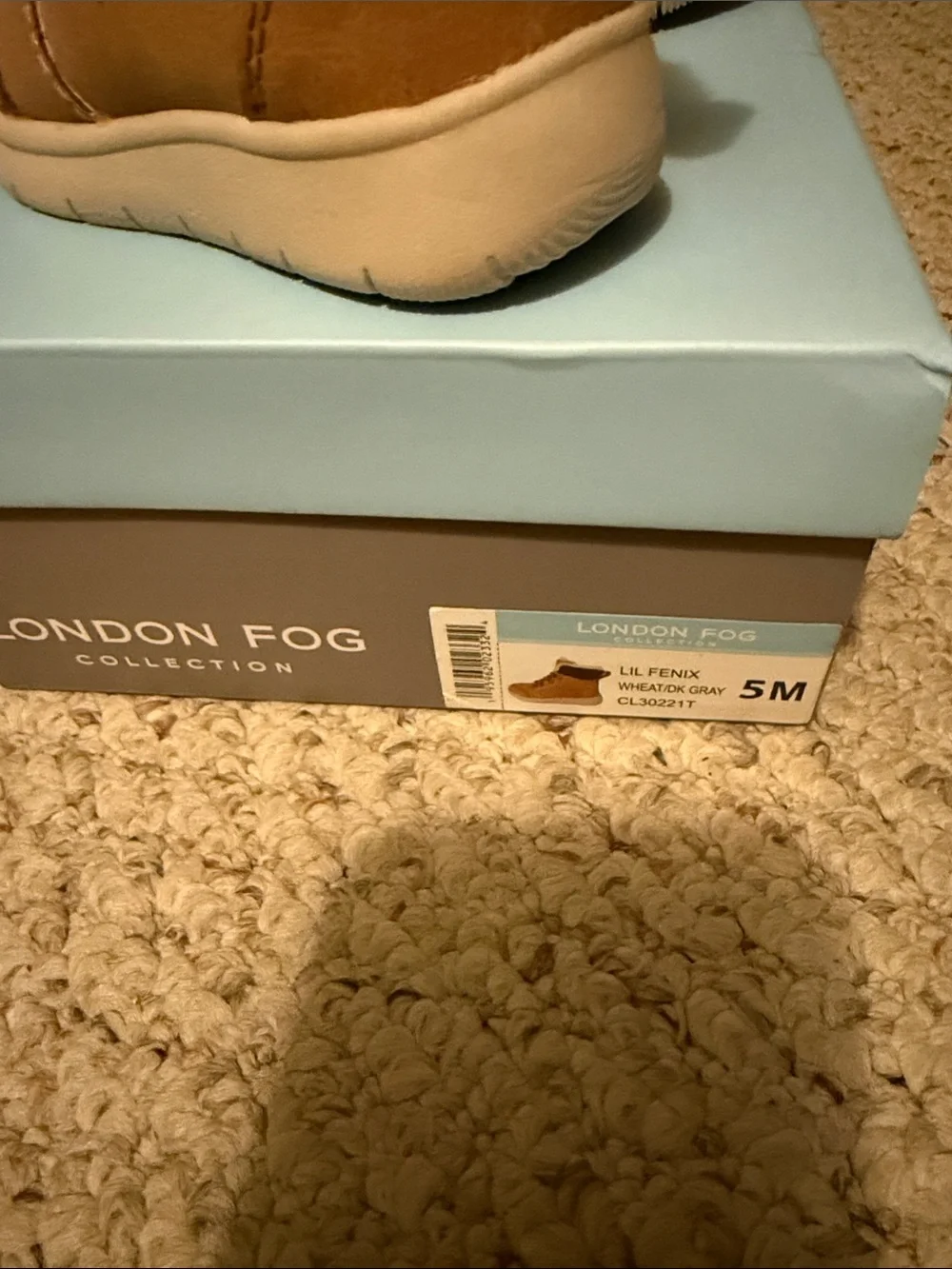 London Fog Kids Tan Faux-Fur Collar Lace-Up Winter Boots